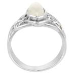 Sterling Silver Celtic Infinity Knot Ring with Natural Moonstone, 1/2