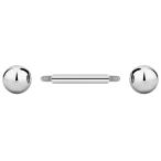 12g 12mm Surgical Steel Straight Barbell Body Piercing Jewelry, 6mm Ba