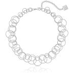 Anne Klein "Circle Around" Silver-Tone Open Link Necklace, 16" + 3" Ex