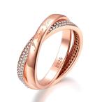 Presentski Love Promise Ring for Her Silver Rose Gold-Plated Women Gir