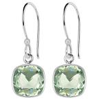 Green Amethyst Earrings For Women By Orchid Jewelry | Silver Dangle Ea