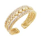 Rosemarie Collections Women's Bead and Crystal Fancy Cuff Bracelet