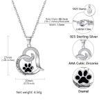 Silver Crystal Animal Pet Memorial Necklaces for Women" Always in my h