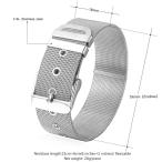 U7 Stainless Steel Silver Cuff Bangle Belt Buckle Classic Bracelet
