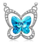 LADY COLOUR Mothers Day Necklace Gifts Butterfly Necklace for Women Sw