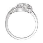 0.58 ct Ladies Round Cut Diamond Anniversary Ring in 14 kt White Gold