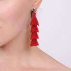 11 Pairs Tassel Earrings for Women Colorful Long Layered Thread Ball D