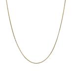 14K Thin Solid Yellow Gold 0.5mm Box Chain Necklace - 20 Inches