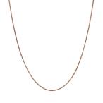 Honolulu Jewelry Company 14K Thin Solid Rose Gold 0.5mm Box Chain Neck