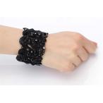 YACQ Angel Jewelry Women's Crystal Flower Stretch Cuff Bracelet Women'