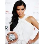 Kim Kardashian Sterling Silver Engagement Wedding Ring with Large Cara