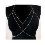 VITORIA'S GIFT Sexy Gold Tone Body Chain Tassel Crossover Adjustable B