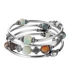 Beaded Pearl Bangle Wrap Bracelet - Fashion Bohemian Jewelry Multilaye