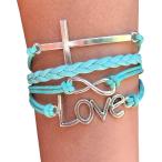 BAE Icons Infinity LOVE &amp; CROSS Jesus bracelet, Christian religion bra