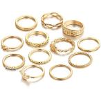 Min 10Pcs Bohemian Vintage Crystal Knuckle Joint Nail Ring Set Sun Moo