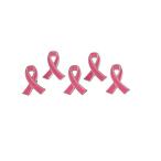 Official Pink Ribbon Breast Cancer Awareness Lapel Pin (5 Pins)