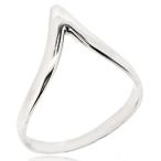SOVATS Chevron Thumb Ring For Women 925 Sterling Silver Rhodium Plated