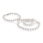 THE PEARL SOURCE 14K Gold 8-9mm Round White Freshwater Cultured Pearl