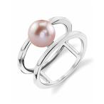 THE PEARL SOURCE 7-8mm Genuine Pink Freshwater Cultured Pearl Ora Ring