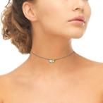 Sterling Silver Two-Tone Double Heart Choker Necklace