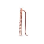 Rose Gold Flashed Sterling Silver Curved Crawler Climber Hook Earrings