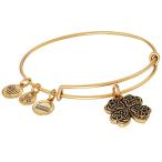 Alex and Ani Four Leaf Clover IV Rafaelian Gold Bangle Bracelet