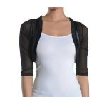 Fashion Secrets Junior`s Sheer Chiffon Bolero Shrug Cardigan 3/4 Sleev