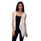 Knit Minded Women's Diamond Pattern Sleeveless Cardigan Top, Ivory S
