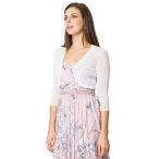 LE CH?TEAU Dressy Open-Front Shrug,S,Off White