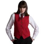 Ed Garments Women's Fully Lined V-Neck Economy Vest, RED, X-Large