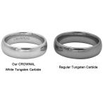 CROWNAL 6mm/5mm/4mm/3mm/2mm White Tungsten Carbide Polished Classic Do