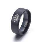 LAVUMO King and Queen Rings for Couples - 2pcs His Hers Stainless Stee