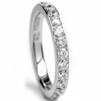 3MM Ladies Titanium Eternity Engagement Band, Wedding Ring with Pave S