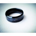 King Will Dragon Men's 8mm Blue Carbon Fiber Black Celtic Dragon Tungs