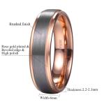 King Will Duo Unisex 6mm 18k Rose Gold Plated Tungsten Carbide Ring Tw