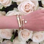 QUEEN JULIA Gold Bangle Bracelets for Women Silver Couples Bracelets T