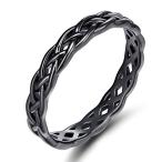 SOMEN TUNGSTEN 925 Sterling Silver Celtic Knot Eternity Band Ring Enga