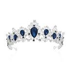 SWEETV Royal CZ Crystal Tiara Wedding Crown Princess Headpieces Bridal