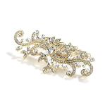 Mariell Bridal, Prom or Wedding Crystal Hair Comb in Gold with Vintage