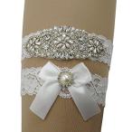 Kirmoo Vintage Lace Bridal Garter Set Wedding Garters For Bride White