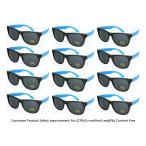 Edge I-Wear 12 Pack 80’s Style Adult Neon Party Sunglasses Bridal Wedd