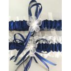CQDY Navy Blue Lace Wedding Bridal Garter Set