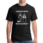 Funny Wedding Gift T-Shirts Under New Management Black XL