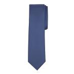 Jacob Alexander Men's Slim Width 2.75" Solid Color Tie - Steel Blue