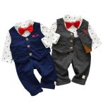 Kanodan Baby Boy Waistcoat Gentleman Suit Long Sleeve 3 Pieces Wedding