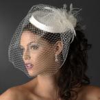 SIQINZHENG Women's Vintage Bridal Birdcage Hat Wedding Veil, White, On