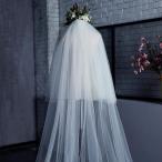 Yalice Women's Simple Bride Wedding Veil Two-tier/2T Long Cathedral Le