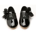 Chiximaxu Girls Ballerina School Flower Flat Shoes,Black,Toddler Size