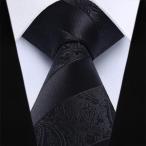 HISDERN Extra Long Floral Paislry Tie Handkerchief Men's Necktie &amp; Poc