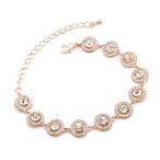 Topwholesalejewl Wedding Bracelet Rose Gold Plating Link Bracelet